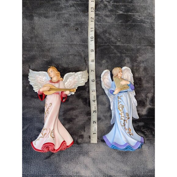 Thomas Kinkade Nativity "Heavens Melody" & "Heavens Song" Angel Figurines - Picture 4 of 16